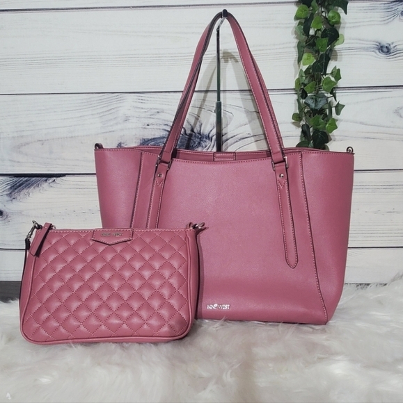 Nine West Handbags - Nine West Rose Pink Tote with Matching Clutch